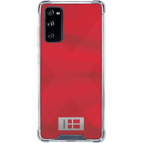 Denmark Soccer Flag Galaxy S20 FE Clear Case